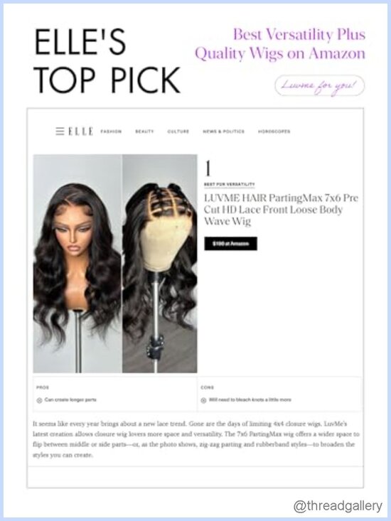 200% Density Real Glueless HD Lace Wig Pre Cut Plucked 7x6 Loose Body Wave main image 4